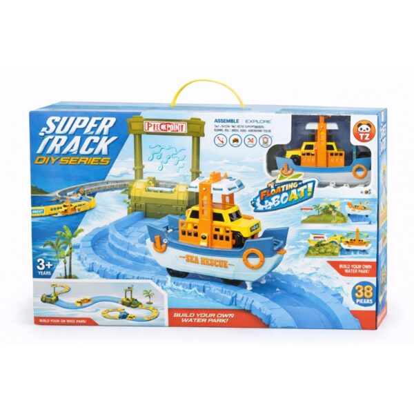Super Track DIY Series Floating Boat Playset (38 Pieces)