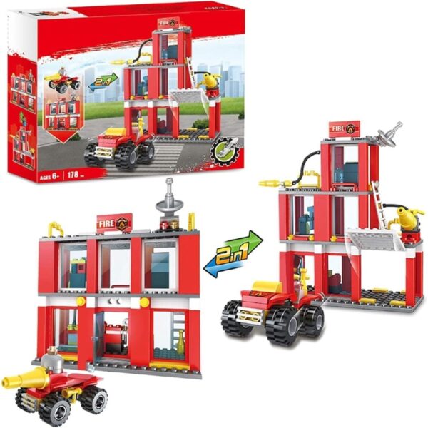 DIY Fire Rescue Building Block Set
